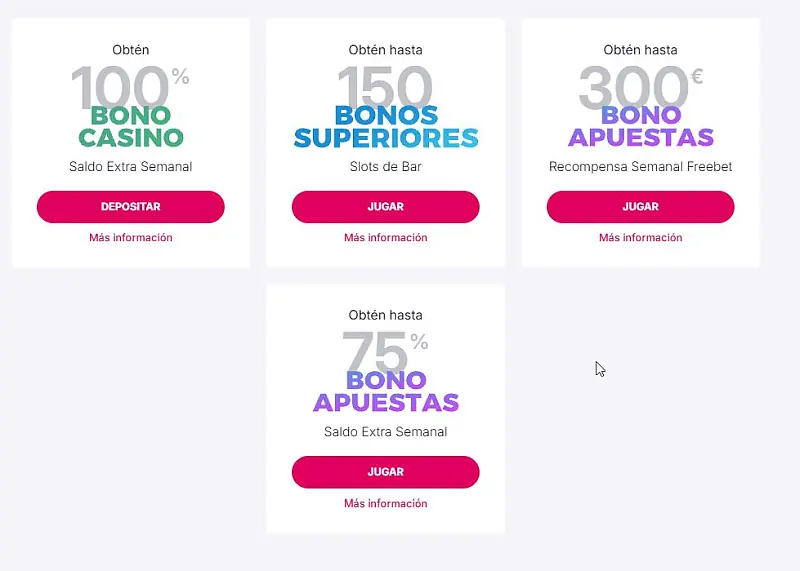 Bonos y condiciones