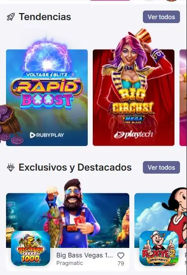 Catálogo de juegos y proveedores