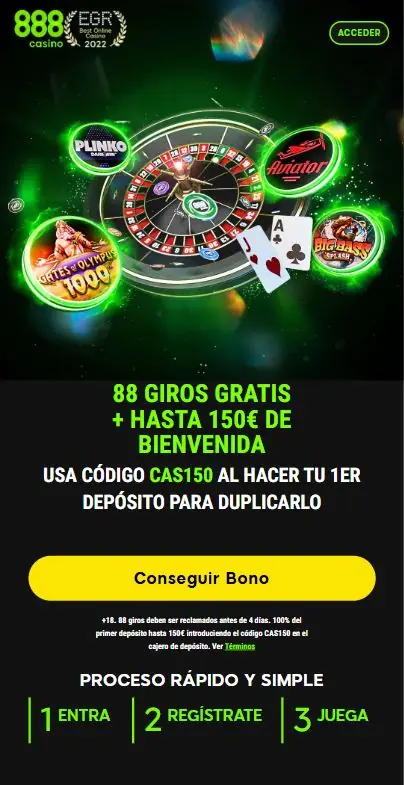 Bono de bienvenida de 888 Casino