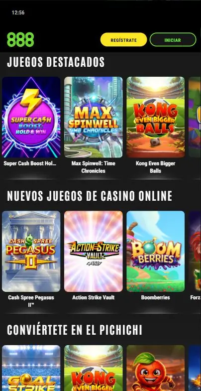 Juegos disponibles en 888 Casino