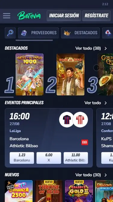 Nuevo casino Betinia