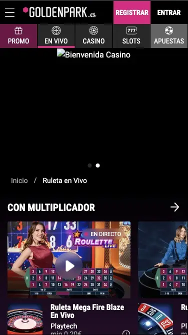 GoldenPark Casino en vivo