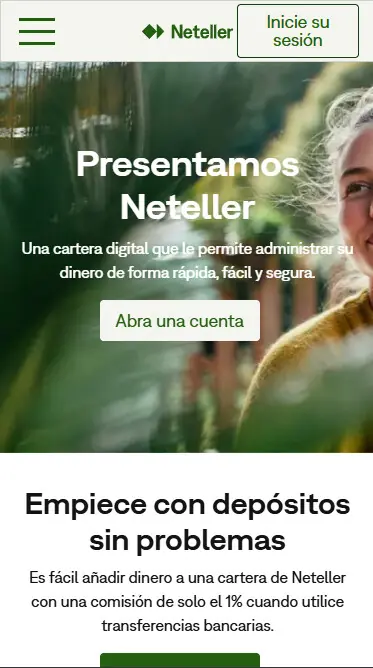 Pagina inicial Neteller