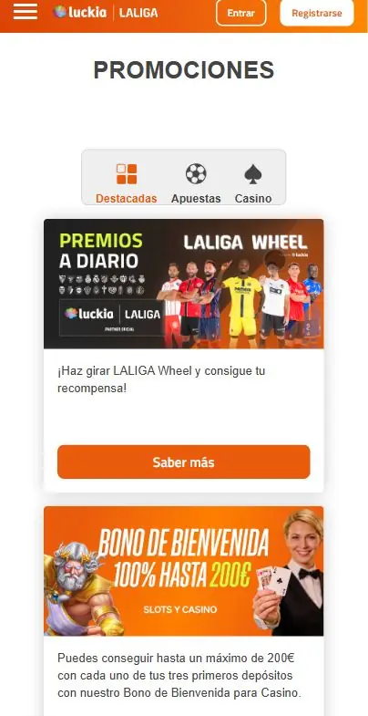 Luckia Casino sin depósito bono