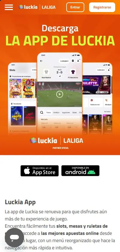 Luckia Casino aplicacion movil