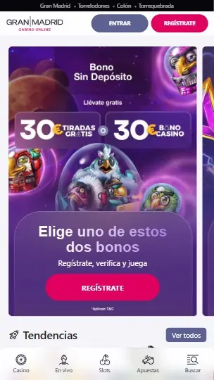 Pagina inicial Gran Madrid Casino