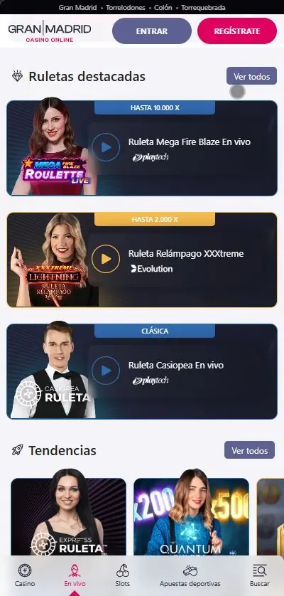 Gran Madrid Casino en vivo