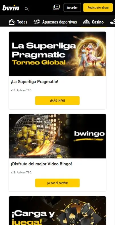 Bwin Casino promociones