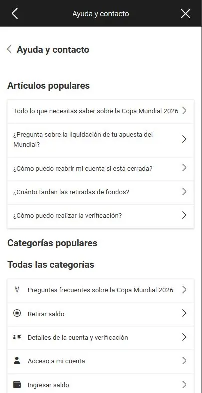 Atención al cliente de Bwin