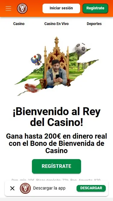 Pagina principal LeoVegas Casino
