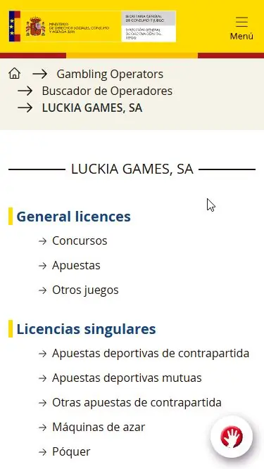 Licencia dgoj Luckia Casino