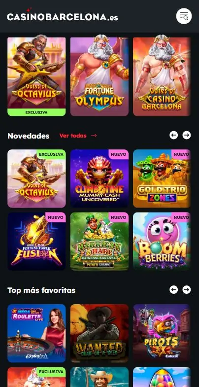 Casino Barcelona catalogo de juegos