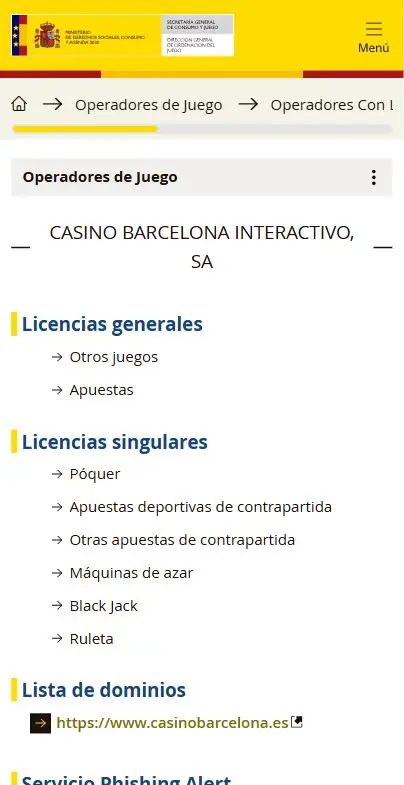 Casino Barcelona licencia dgoj