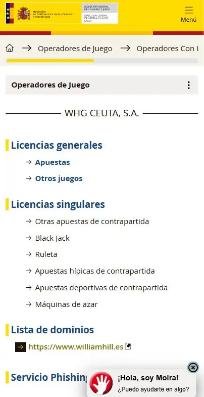 william Hill licencia dgoj