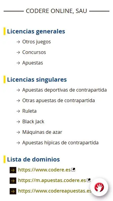 Codere Casino permisos fáciles de contrastar