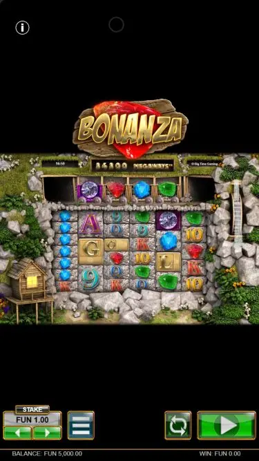 Bonanza Megaways de Big Time Gaming con sus rodillos de temática minera