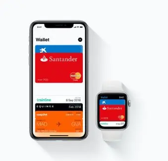 Apple Pay con una tarjeta Santander en un iPhone y un Apple Watch