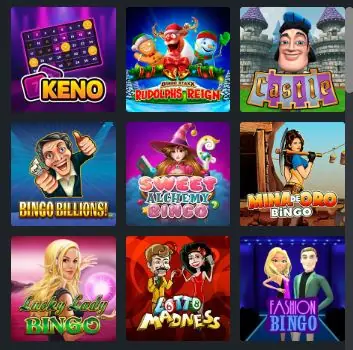 Catálogo con Sweet Alchemy Bingo, Lucky Lady Bingo y Lotto Madness