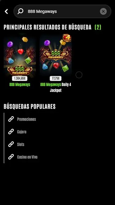 Resultados de búsqueda de 888 Megaways en 888casino